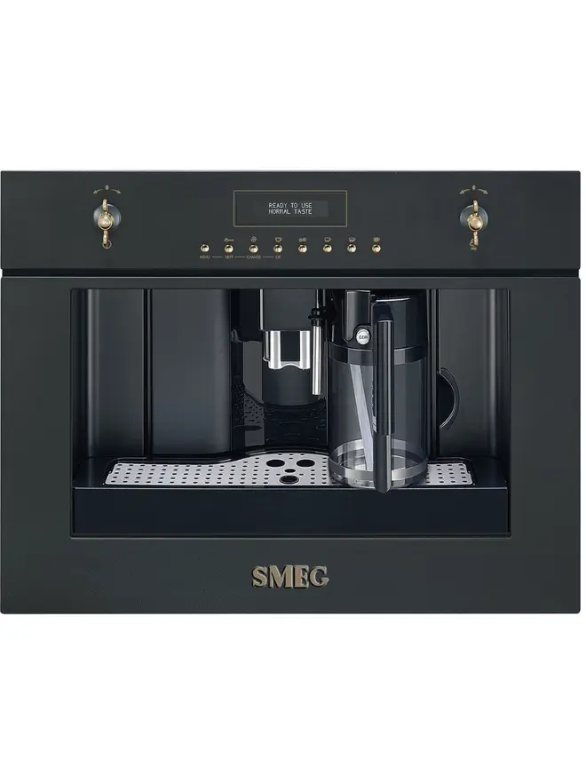 SMEG įmontuojamas kavos virimo aparatas juodas